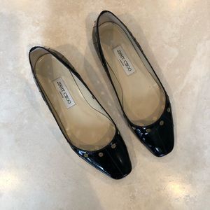 Jimmy Choo Black Patent Flats